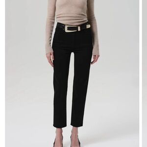 Citizens Of Humanity Caia Straight Crop Fit Black Denim Jeans Womens 27